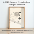Jesus Leaves the 99 – Minimalist | Framed Christian Wall Art