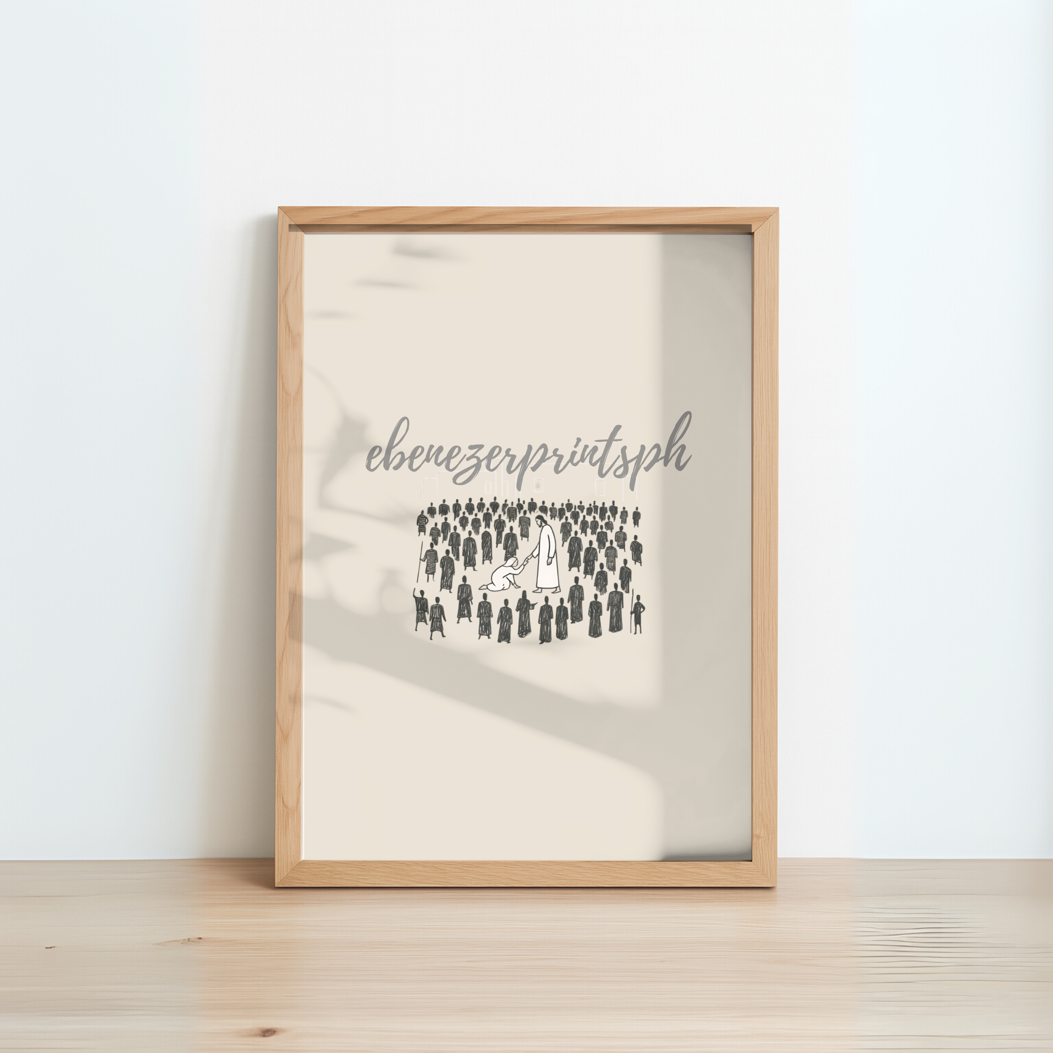 Woman with the Issue of Blood – Minimalist | Framed Christian Wall Art