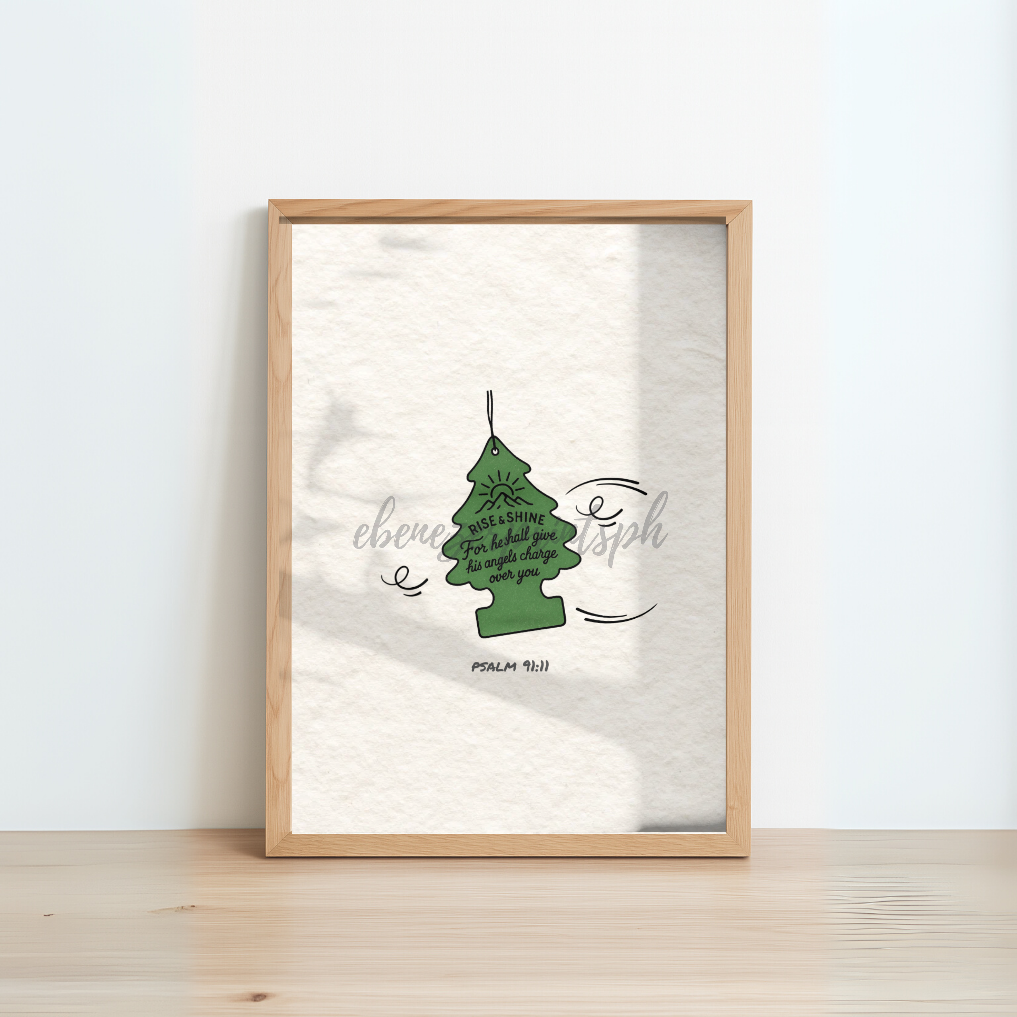 Rise and Shine – Psalm 91:11 | Framed Christian Wall Art