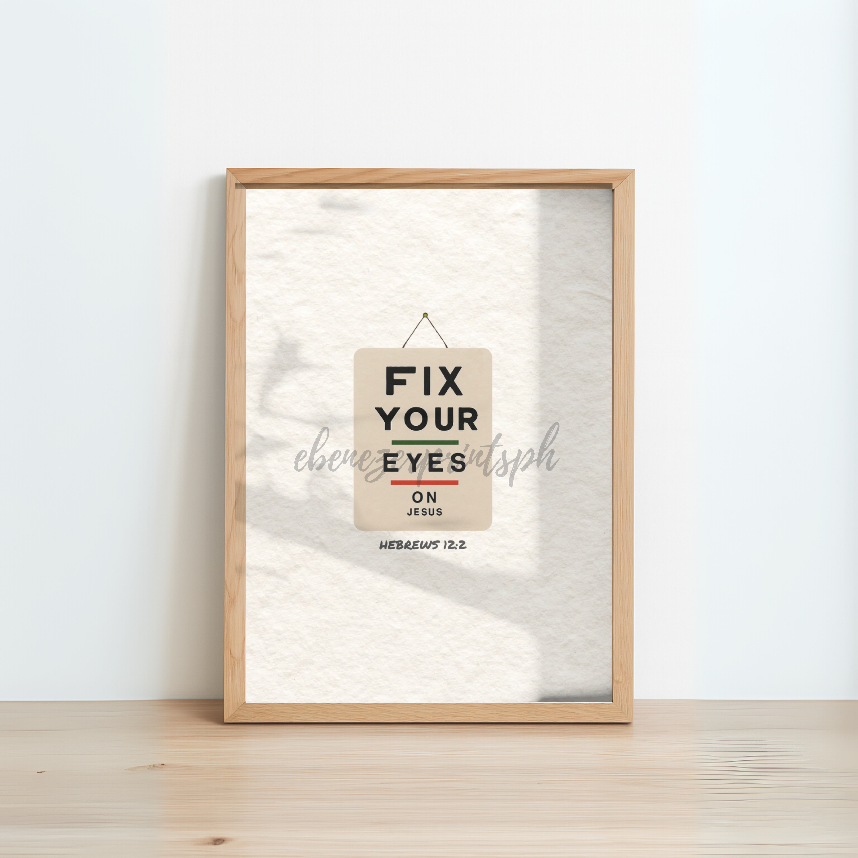 Fix Your Eyes on Jesus – Framed Christian Wall Art