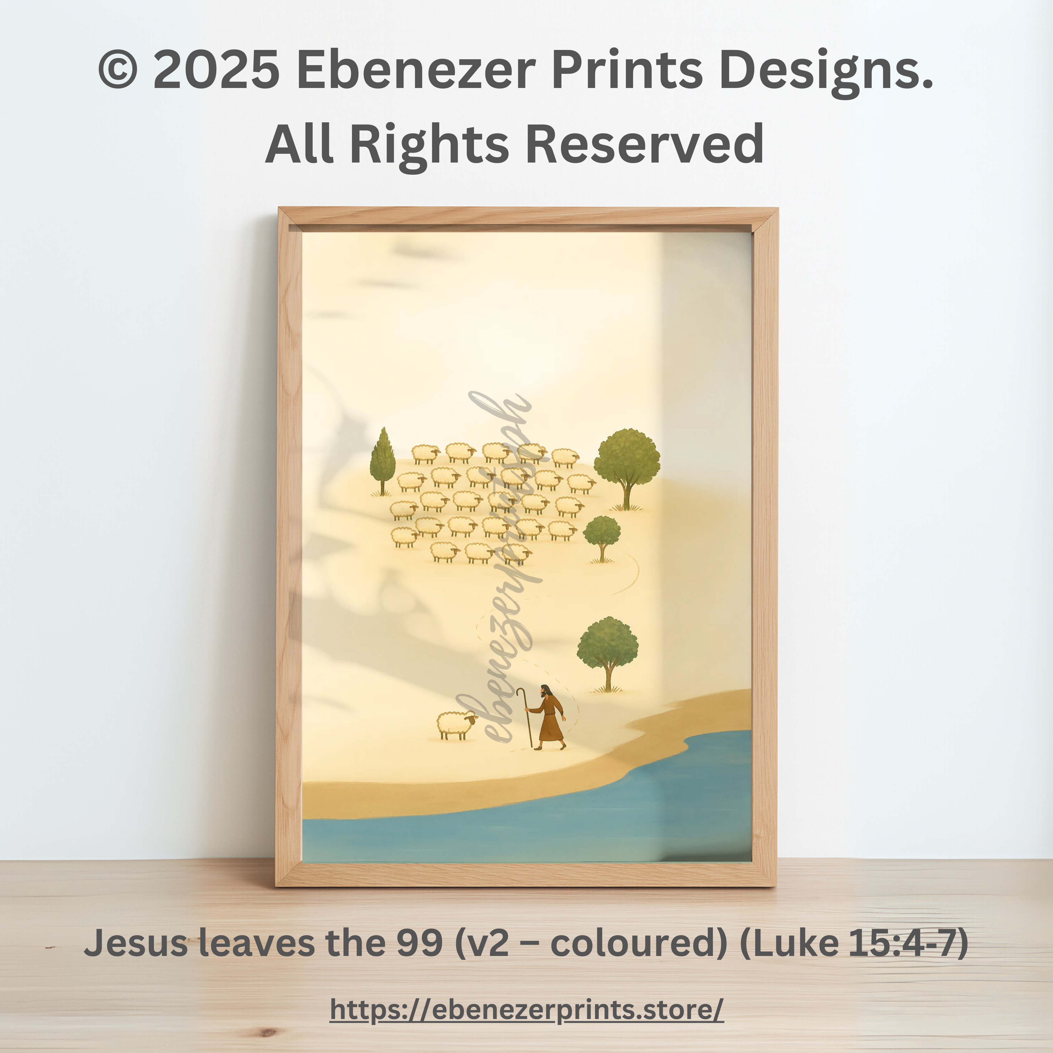 Jesus Leaves the 99 – Framed Christian Wall Art